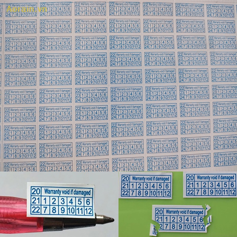 Set 200 Nhãn Dán Bảo Vệ An Ninh Bị Hư Hại 2020-2022