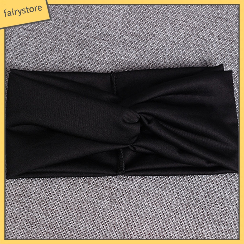 Băng Đô Vải Co Giãn Màu Trơn Bắt Mắt Dành Cho Nữ