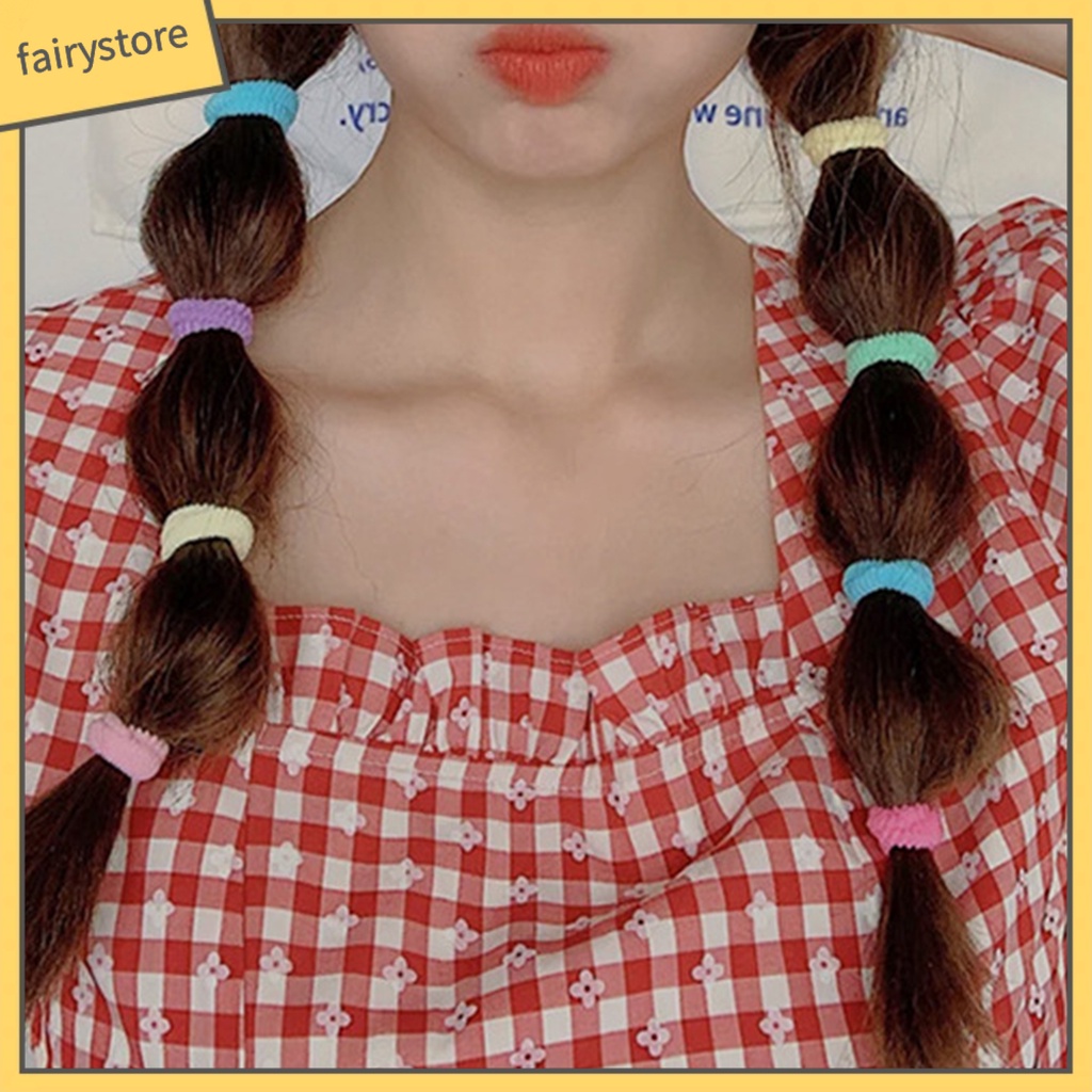 Bộ 20 Dây Cột Tóc Cao Su Co Giãn Có Thể Tái Sử Dụng Cho Nữ