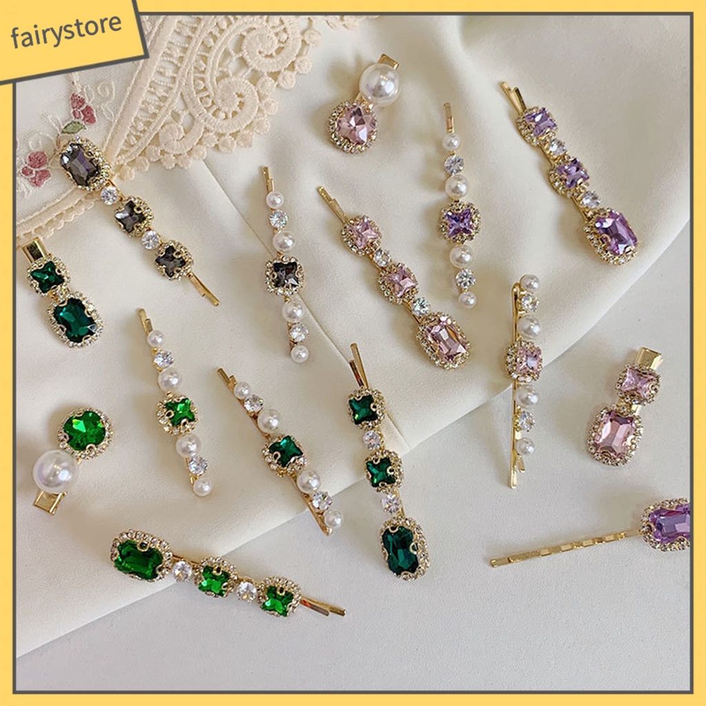 Set 5 Kẹp Tóc Đính Ngọc Trai Giả Lấp Lánh Thanh Lịch Dành Cho Nữ