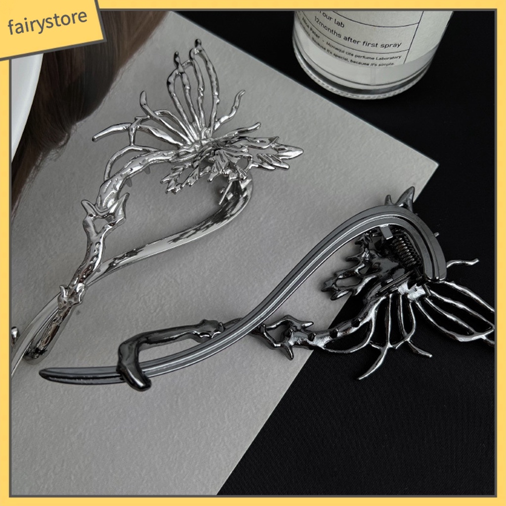 Kẹp Tóc Hình Bướm Màu Sáng Thanh Lịch Chống Rơi Cho Nữ