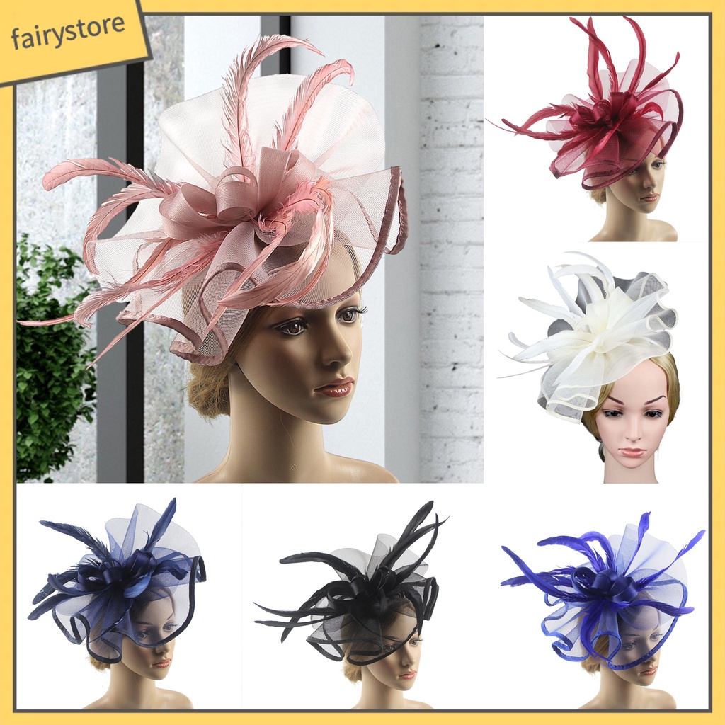 Mũ Lưới Thắt Nơ Trang Trí Tóc Màu Trơn Thanh Lịch