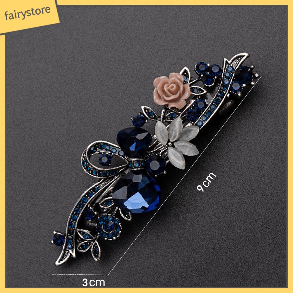 Kẹp Tóc Hình Lá Bằng Hợp Kim Chống Trượt Phong Cách Vintage Đa Năng