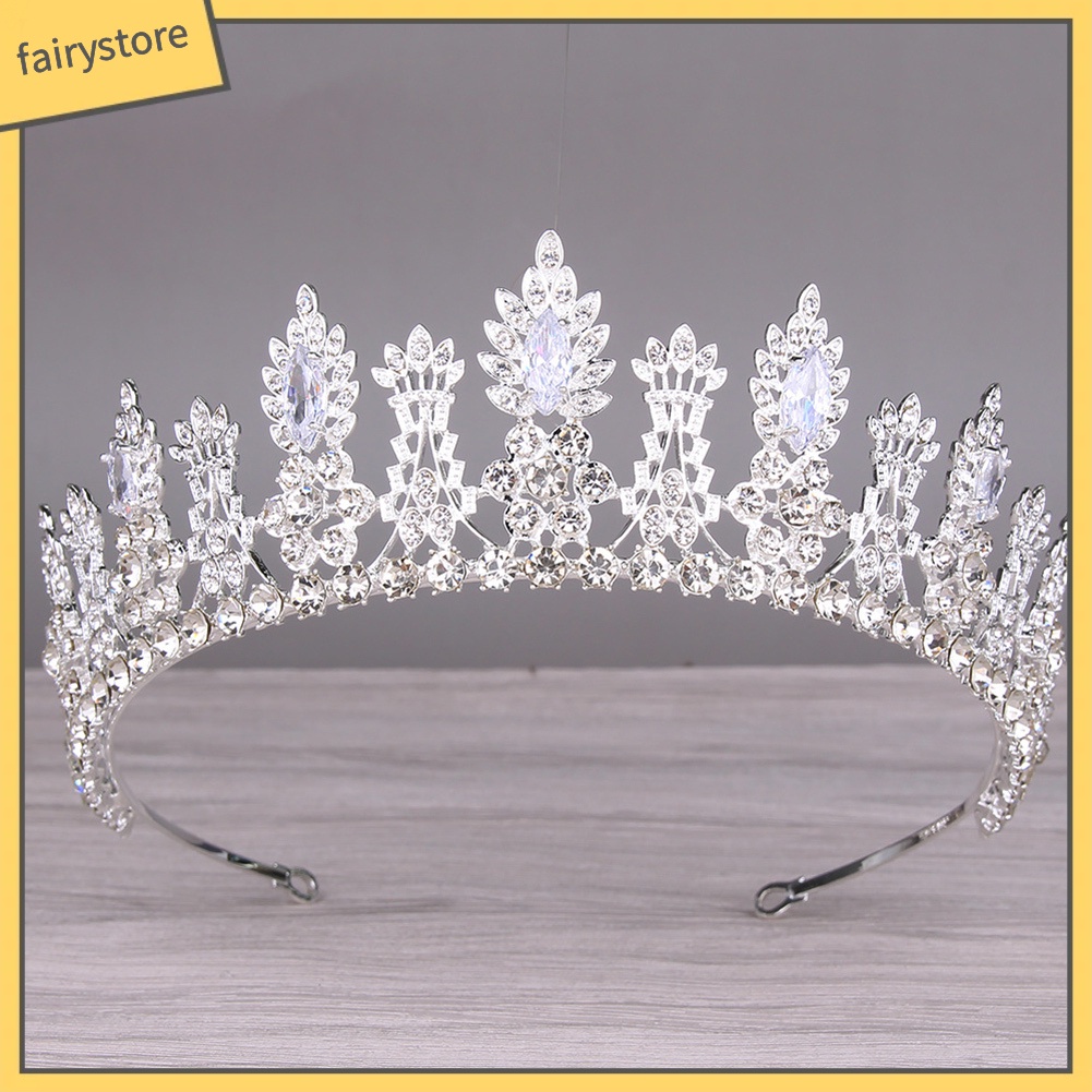 Cài Tóc Hình Vương Miện Đính Đá Zircon Cho Cô Dâu