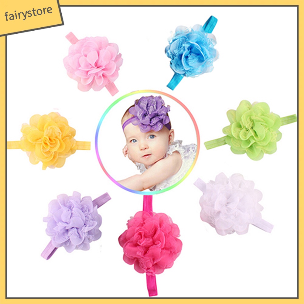 Băng Đô Hoa Co Giãn Dễ Thương Cho Bé Gái