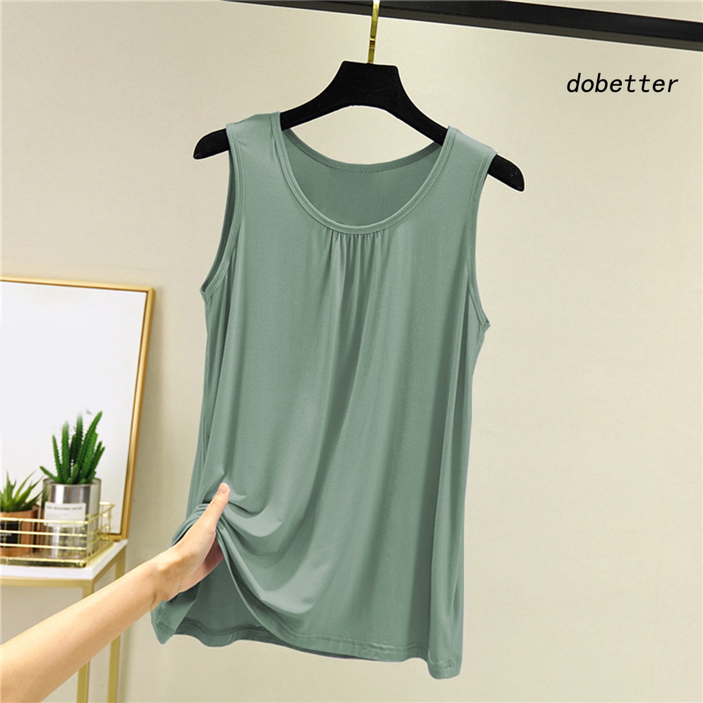 Áo Thun Tanktop Cổ Tròn Không Tay Thoáng Khí Màu Sắc Đơn Giản Dành Cho Nữ