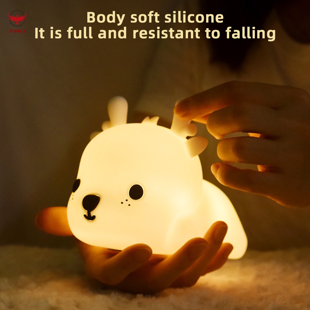 Đèn Ngủ Sạc USB Hình Hươu Hoạt Hình Cho Phòng Khách / Phòng Ngủ