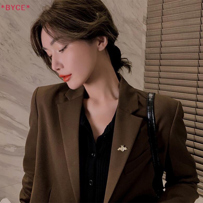 Ghim Cài Áo Hình Đôi Cánh Bằng Kim Loại Chống Lóa Thời Trang Cho Nữ Mới