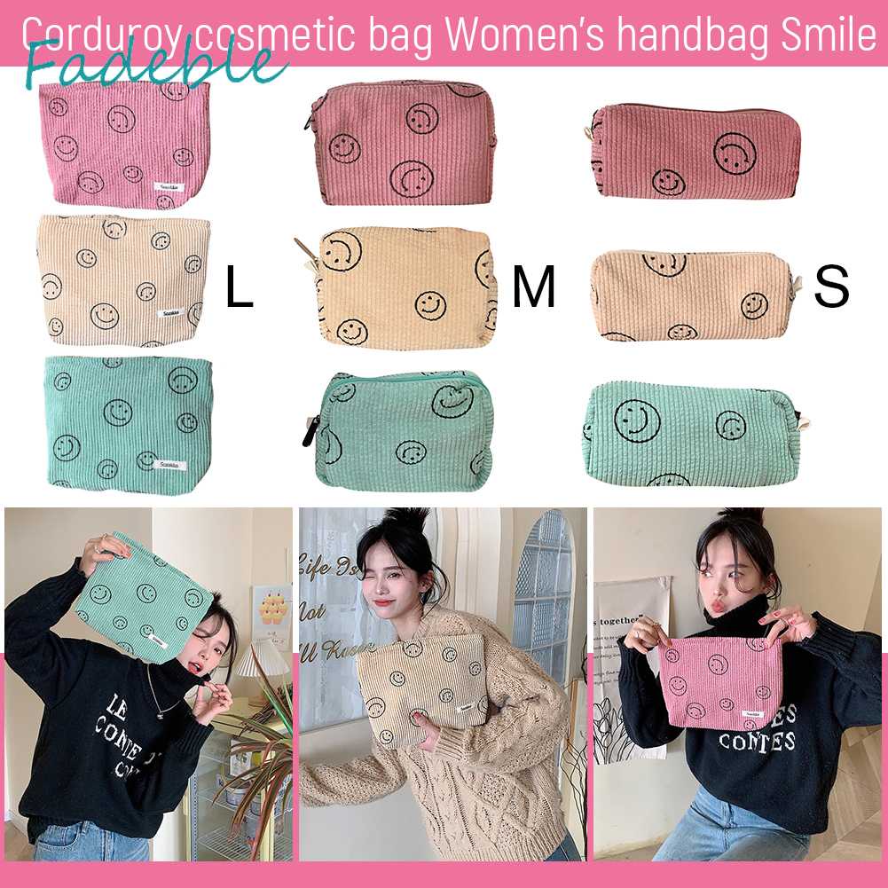 Túi Đựng Mỹ Phẩm Bằng Vải Nhung Có Thể Giặt Sạch Tiện Dụng