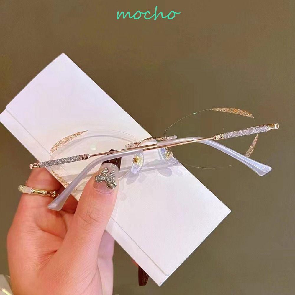 Mắt Kính Gọng Oval Kim Loại Siêu Nhẹ Chống Ánh Sáng Xanh Phong Cách Hàn Quốc Thời Trang Cho Nam