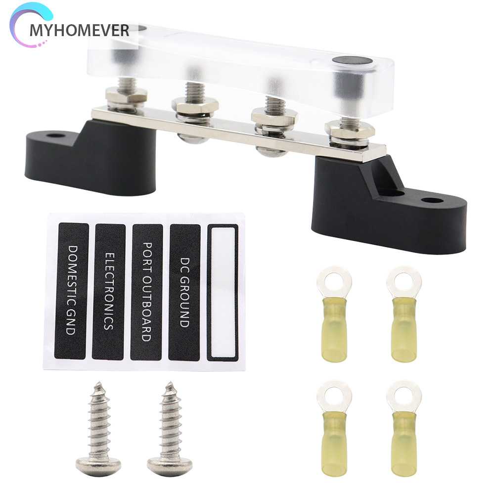 Đầu Nối Dây Điện Kèm Vỏ Bọc 4 Chiều 100A 48V M6 Chuyên Dụng Cho Tàu Thuyền