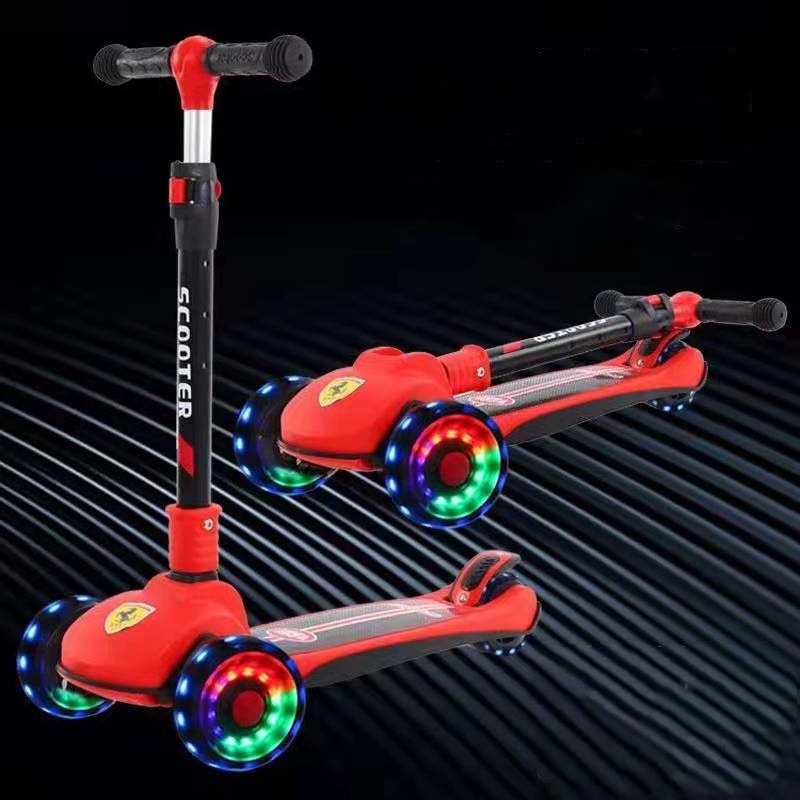 Bánh Xe scooter Ba Bánh Có Nhạc Và Đèn flash Gấp Gọn Cho Trẻ Em