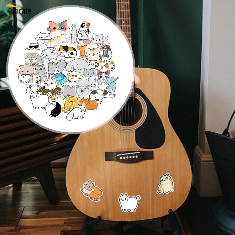 50 Miếng Dán Hình Mèo Vui Nhộn Dễ Thương Cho Thanh Thiếu Niên