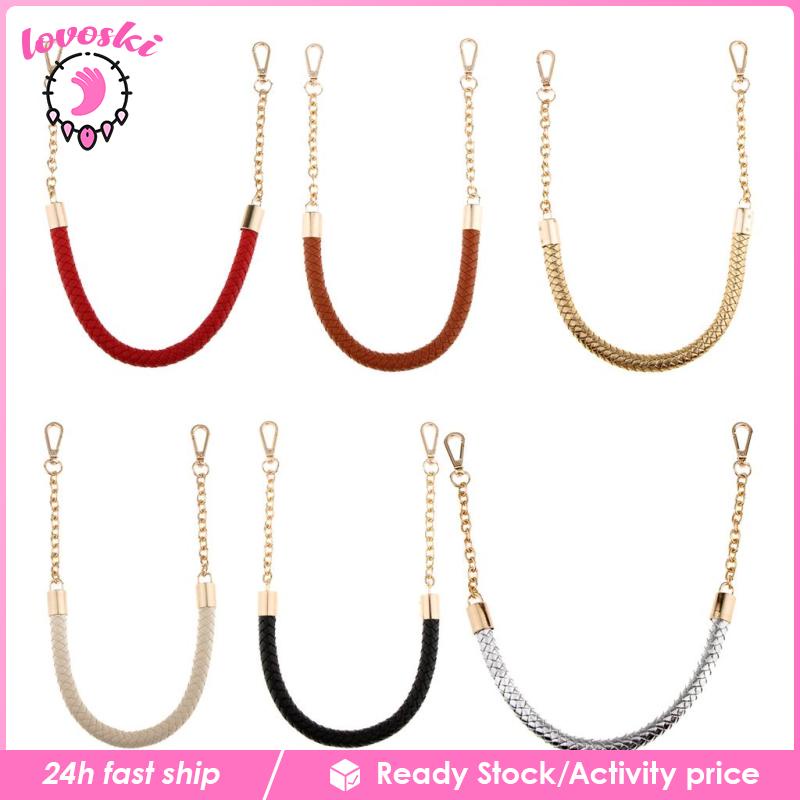 Dây Đeo Túi Xách Bằng Da PU Màu Đen Sang Trọng