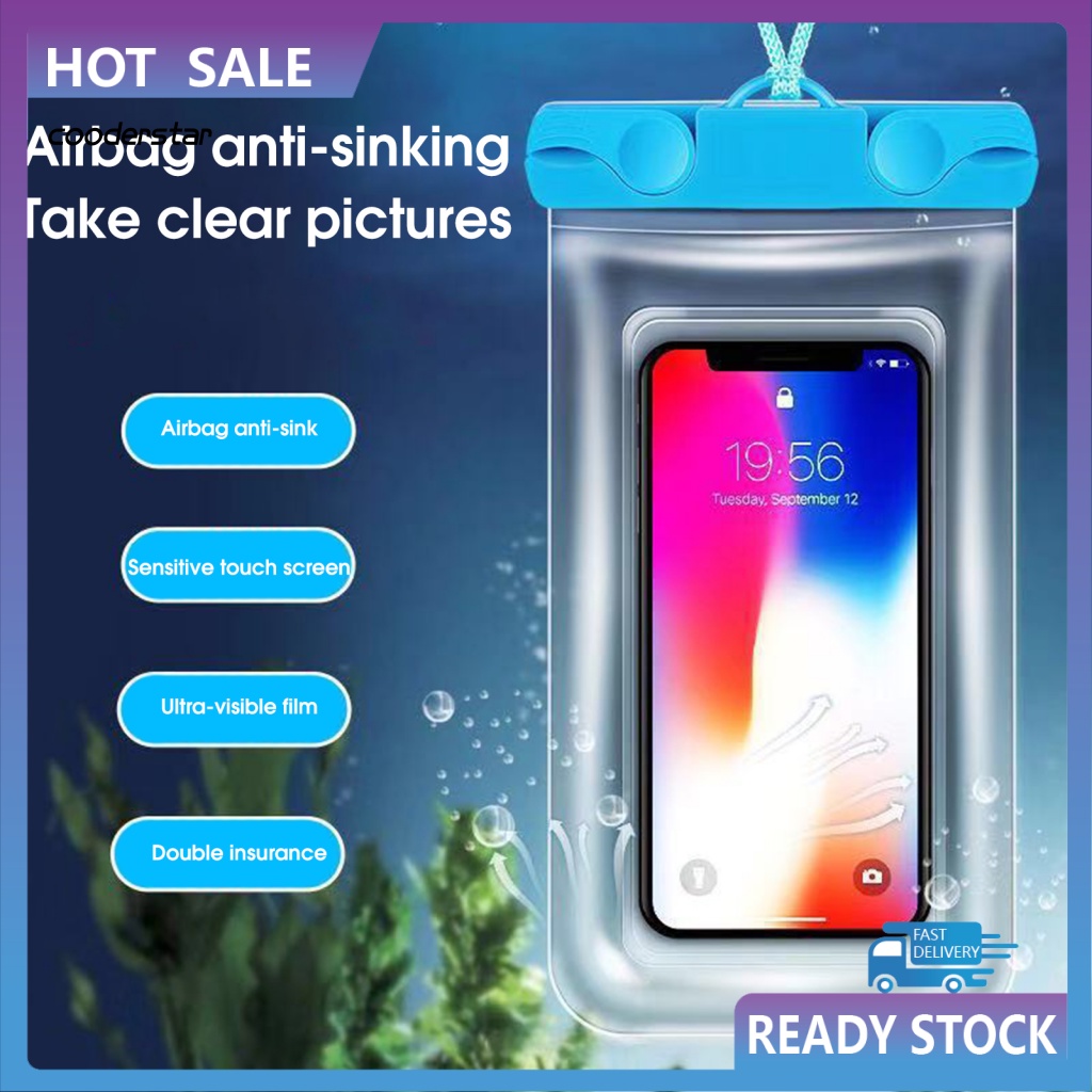 Túi Đựng Điện Thoại Bơm Hơi Chống Nước Trọng Lượng Nhẹ Dùng Khi Đi Bơi