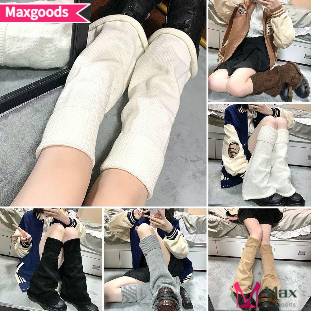 MAXG Tất Ống Chân Dệt Kim Dễ Thương Giữ Ấm Mùa Đông