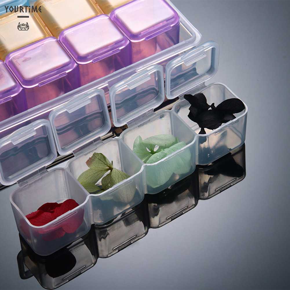 Hộp Nhựa 56 Ngăn Đựng Phụ Kiện Trang Trí Móng Tay