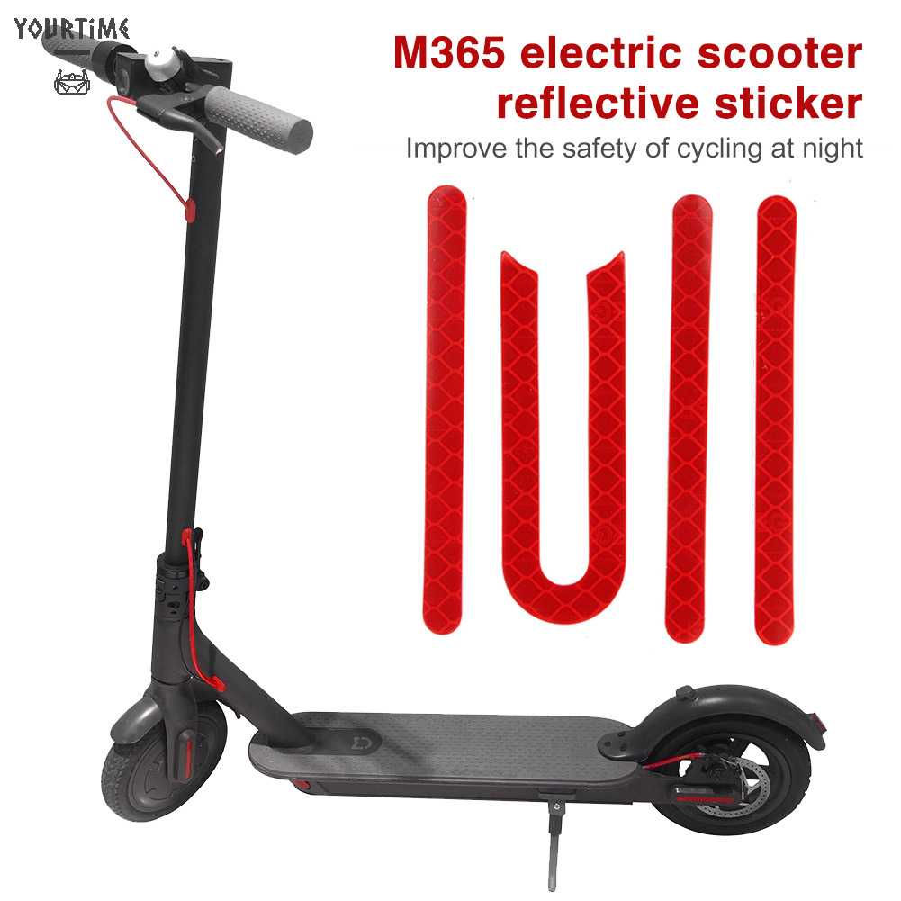 Bộ 2 Miếng Dán Phản Quang Cảnh Báo Bằng PVC Màu Đỏ Cho Xe Điện M365