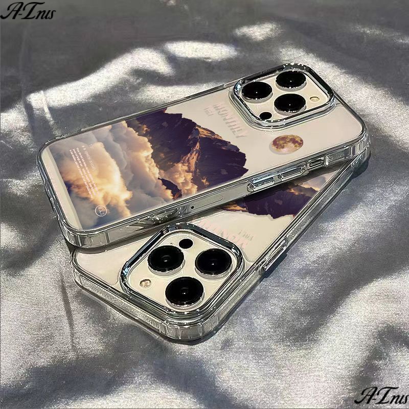 ✅Ốp Điện Thoại Mềm Chống Sốc Họa Tiết Núi Tuyết Cho Iphone 13 7 8 Max 1211 14 Pro