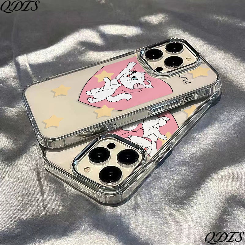 ✅Ốp Điện Thoại Dẻo Họa Tiết Trái Tim &amp; Chú Mèo Dễ Thương Chống Sốc Cho iPhone12 14pro 8 13 plusmax MA65 711