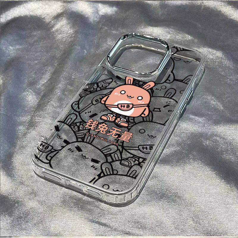 ✅Ốp Điện Thoại Mềm Chống Sốc In Hình Thỏ Đơn Giản Cho Iphone 13 11 7 8 Plus 12 / 14 Pro