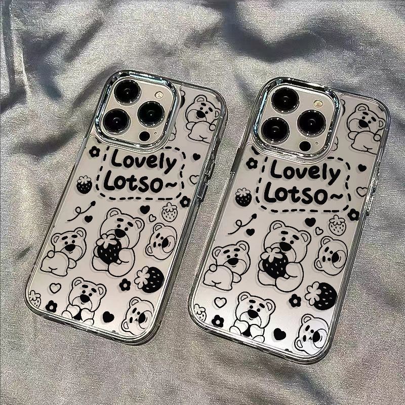 ✅Ốp Điện Thoại Mềm Chống Sốc In Hình Gấu Cho Iphone 14Pro Xs 13 7 12 plus8 11max XR0E