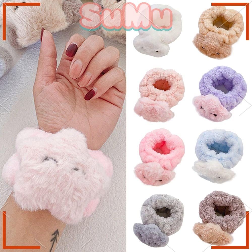 Bộ 2 Cặp Băng Đeo Cổ Tay Thấm Hút Mồ Hôi Thoải Mái Khi Rửa Mặt