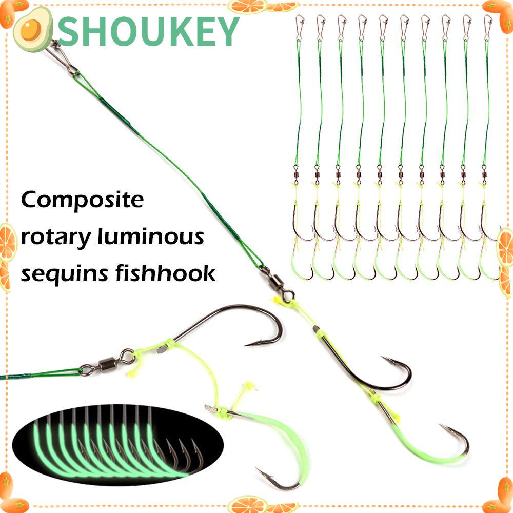 Set 10 Lưỡi Câu Cá Chuyên Dụng Cao Cấp 17 / 18# Dụng Cụ Câu Cá Bằng Thép Không Gỉ Chất Lượng Cao