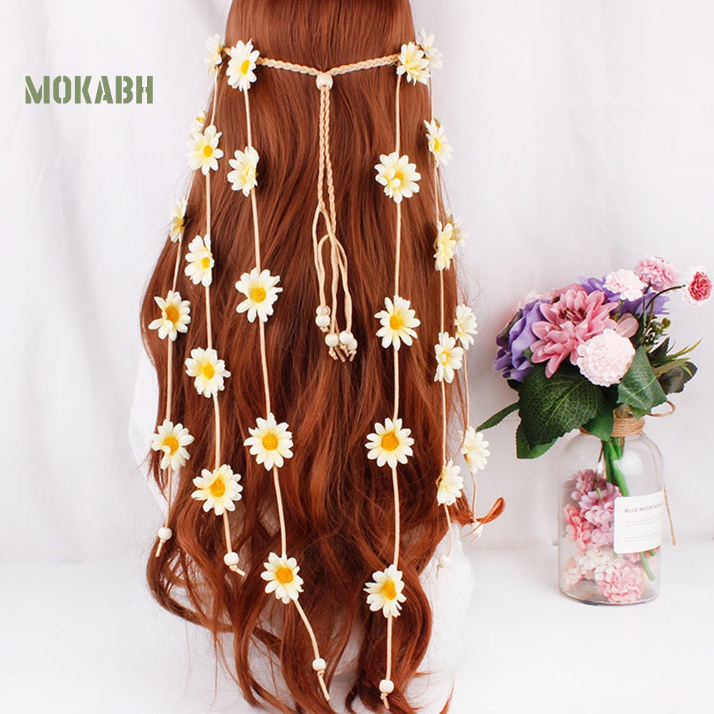 Vòng Hoa Hướng Dương Có Tua Rua Phong Cách Boho Thời Trang Cho Nữ