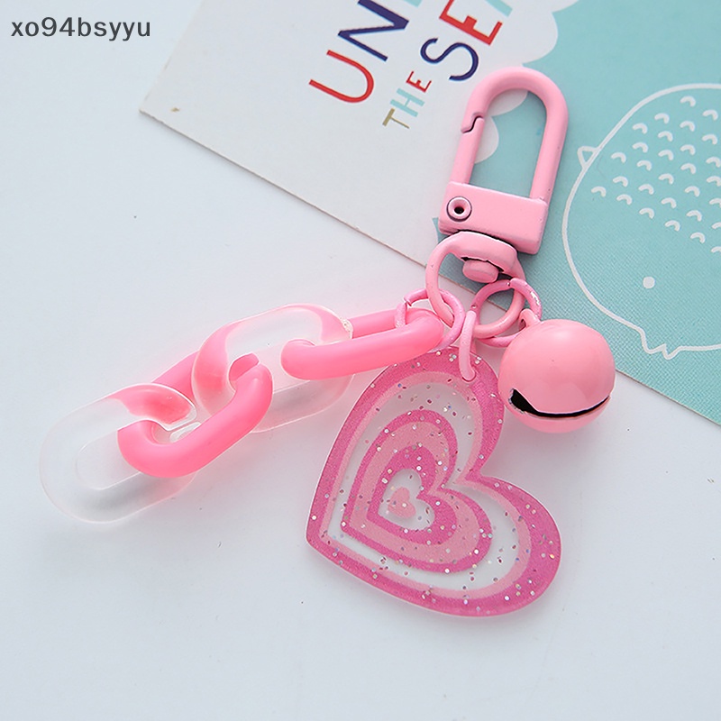 Móc Khóa Xe Hơi xo94bsyyu Hình Trái Tim Bằng Acrylic Dễ Thương