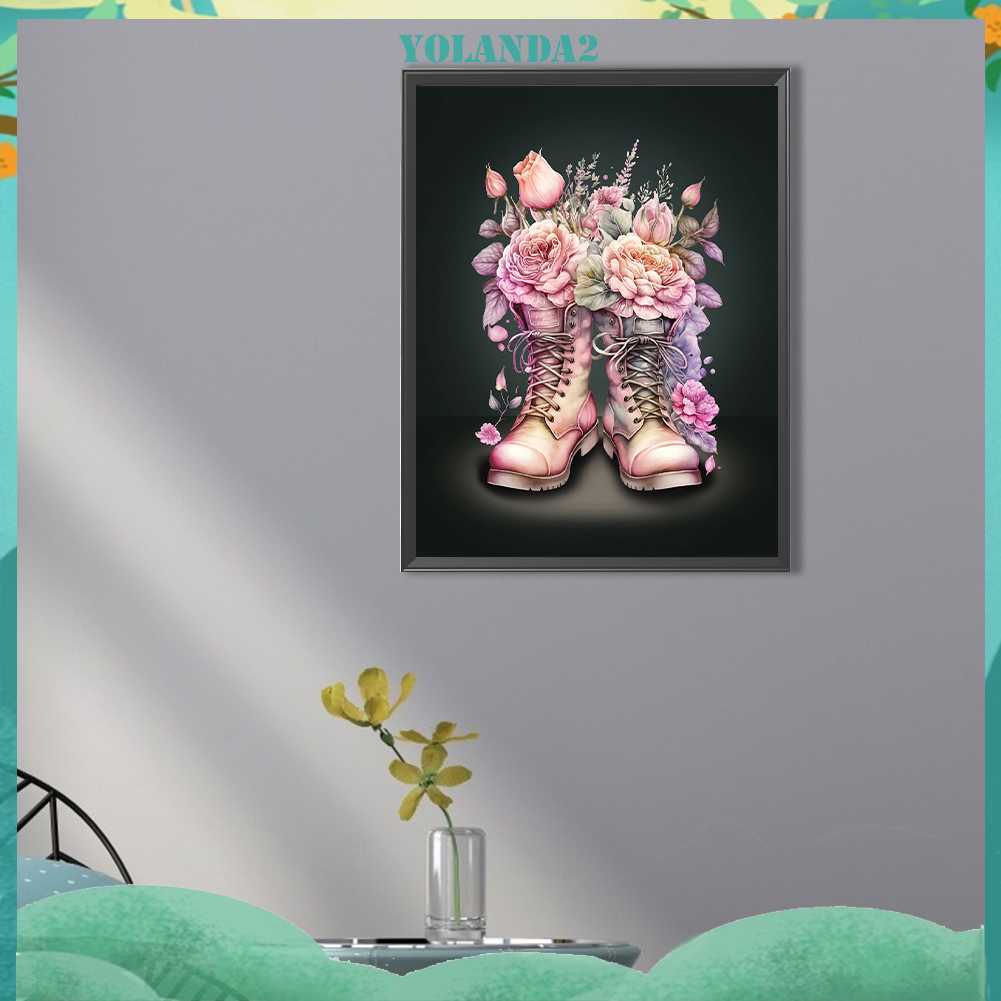 Tranh Đính Đá Kim Cương Toàn Bộ 5D DIY Hình Giày Bốt