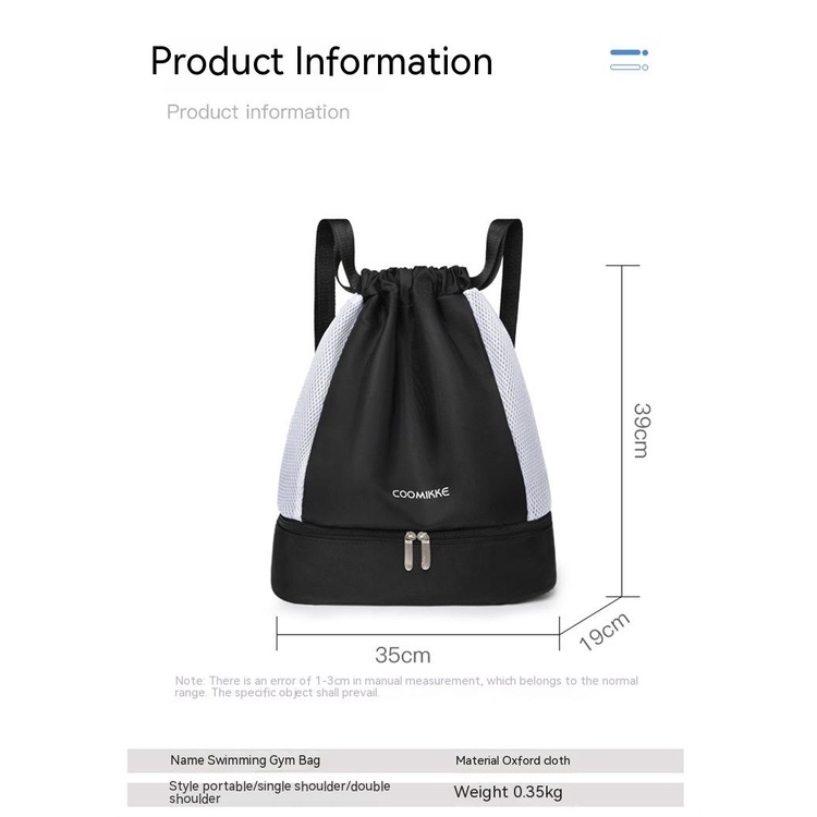 Túi Đựng Đồ Thể Thao Chống Thấm Nước Có Ngăn Khô Ướt Tách Biệt Tiện Dụng