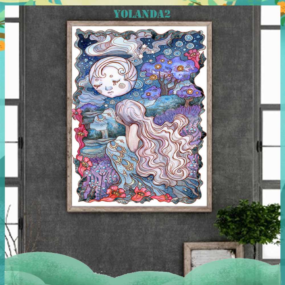 Bộ Tranh Đính Đá 5D Họa Tiết Hoạt Hình Độc Đáo DIY Dùng Trang Trí Nhà Cửa