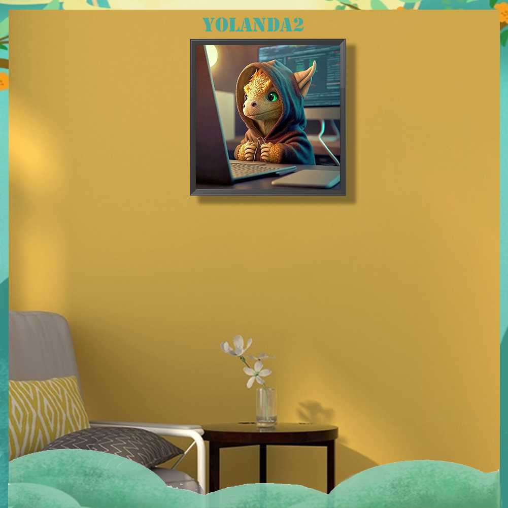 Tranh Đính Đá Kim Cương Toàn Bộ 5D DIY Hình Vẽ Khủng Long