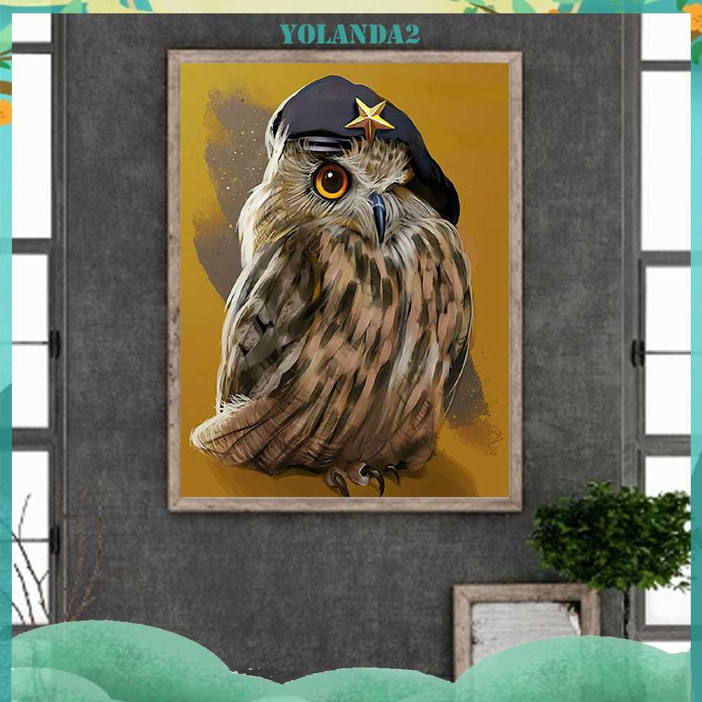 Tranh Đính Đá Kim Cương Toàn Bộ 5D DIY Hình Vẽ Con Cú