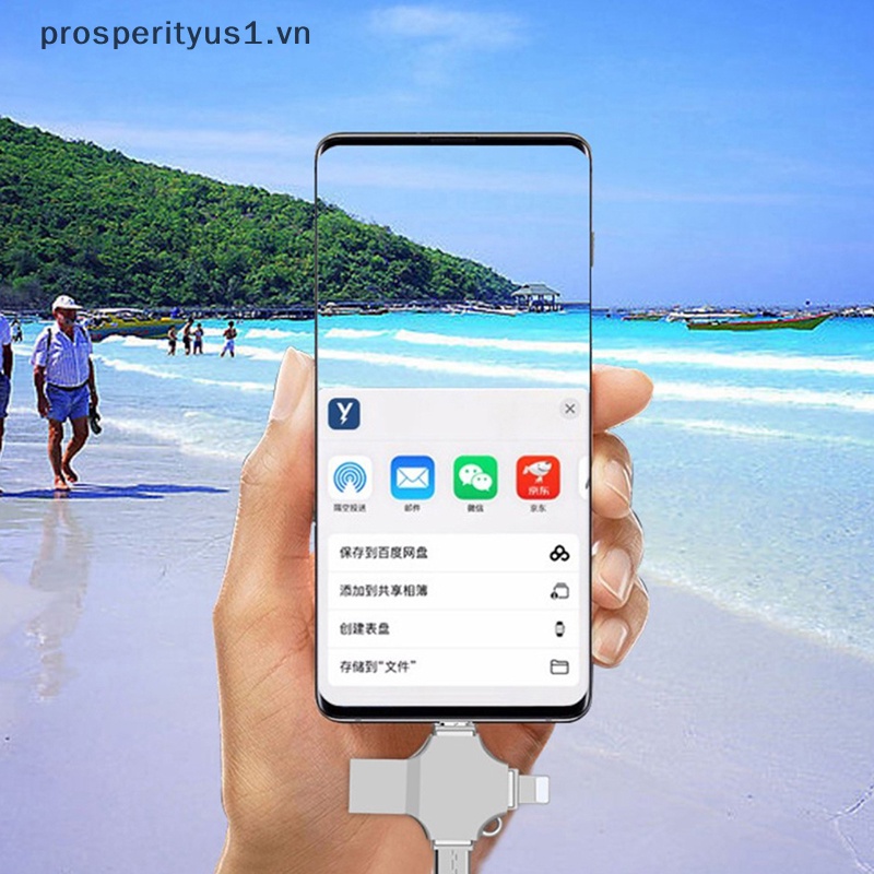 Ổ Đĩa Flash USB 3.0 4 Trong 1 Chuyên Nghiệp Cho Iphone ipad Android Pen Drive