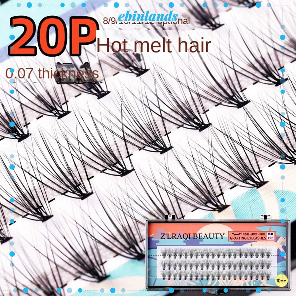 Hộp 60 Cụm Lông Mi Giả Cong Dày Tự Nhiên 8~12MM