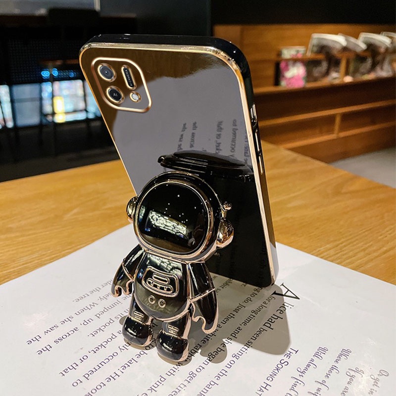 Ốp Điện Thoại Hình Phi Hành Gia Có Dây Đeo Dài Cho OPPO A16K OPPO A16E