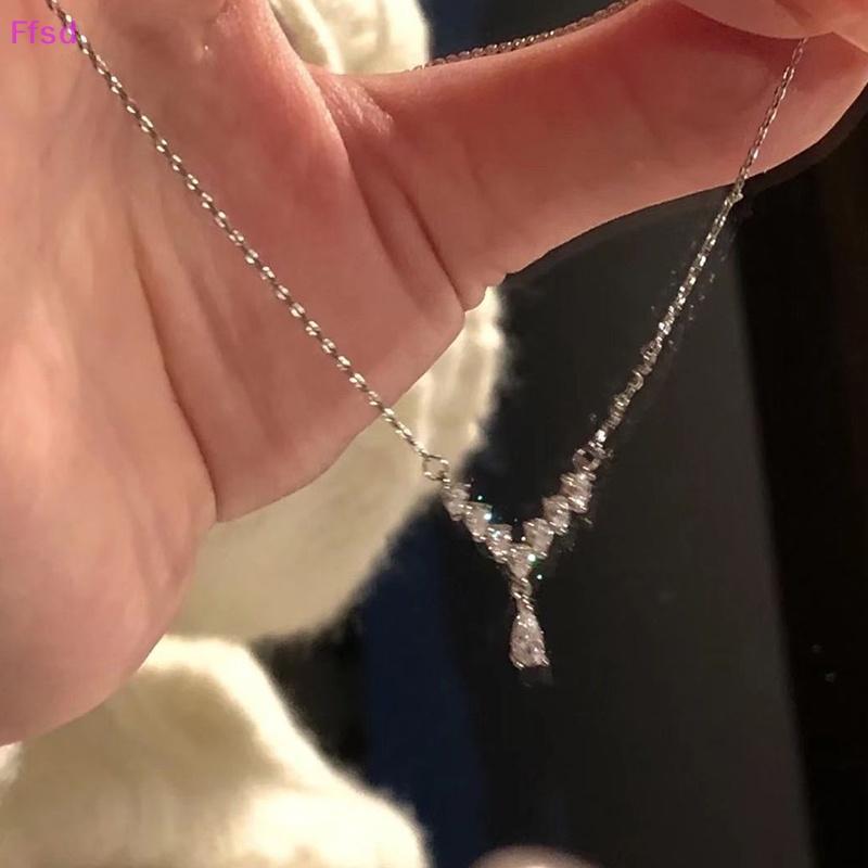 {Ffsd} Vòng Cổ Tua Rua Đính Đá Lấp Lánh Đơn Giản Dễ Phối Đồ Trang Sức Tinh Tế Cho Nữ * Bán Chạy