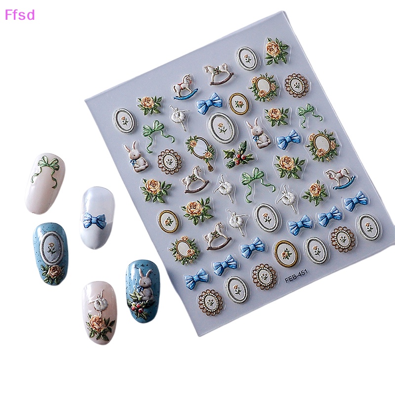 {Ffsd} Miếng Dán Trang Trí Móng Tay Ba Chiều Diy Đẹp Bán Chạy