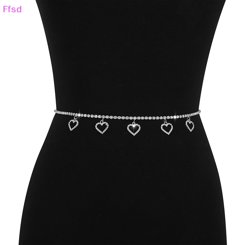 {Ffsd} Dây Chuyền Thắt Lưng Đính Đá Rhinestone Hình Trái Tim Trang Sức Đi Biển Mùa Hè * Bán Chạy