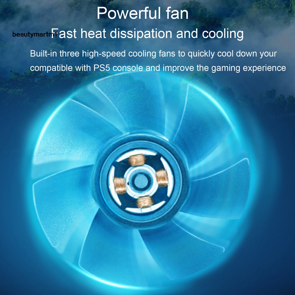Quạt Làm Mát 3 Cánh Màu Đen Hiệu Quả Cao Không Ồn Có Đầu Cắm USB BMM1 Cho PS5