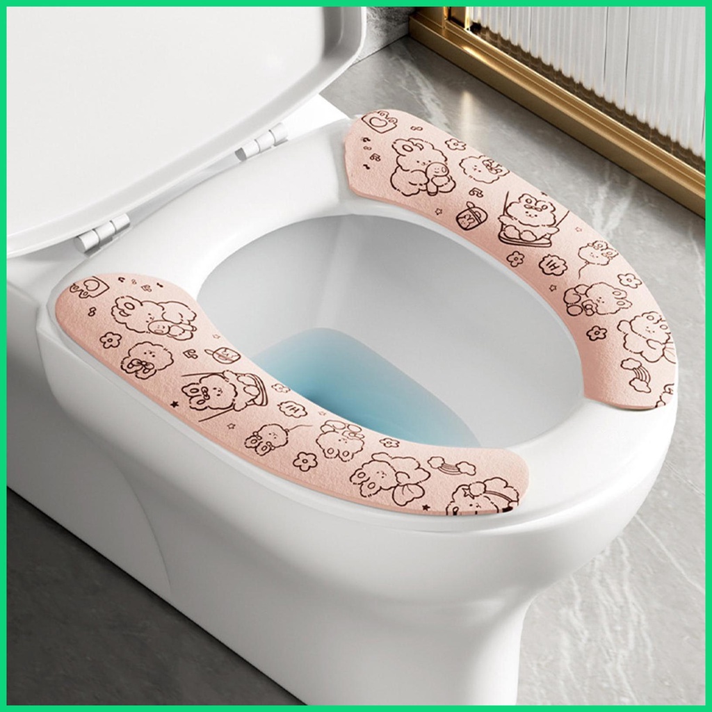 Đệm Lót Bồn Cầu Tự Dính Không Trượt Hình Thỏ Bunny Dễ Thương