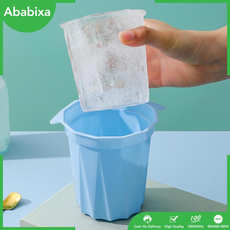 Khay Làm Đá Bằng Silicone Hình Trụ Tiện Dụng Mang Theo Du Lịch Cắm Trại