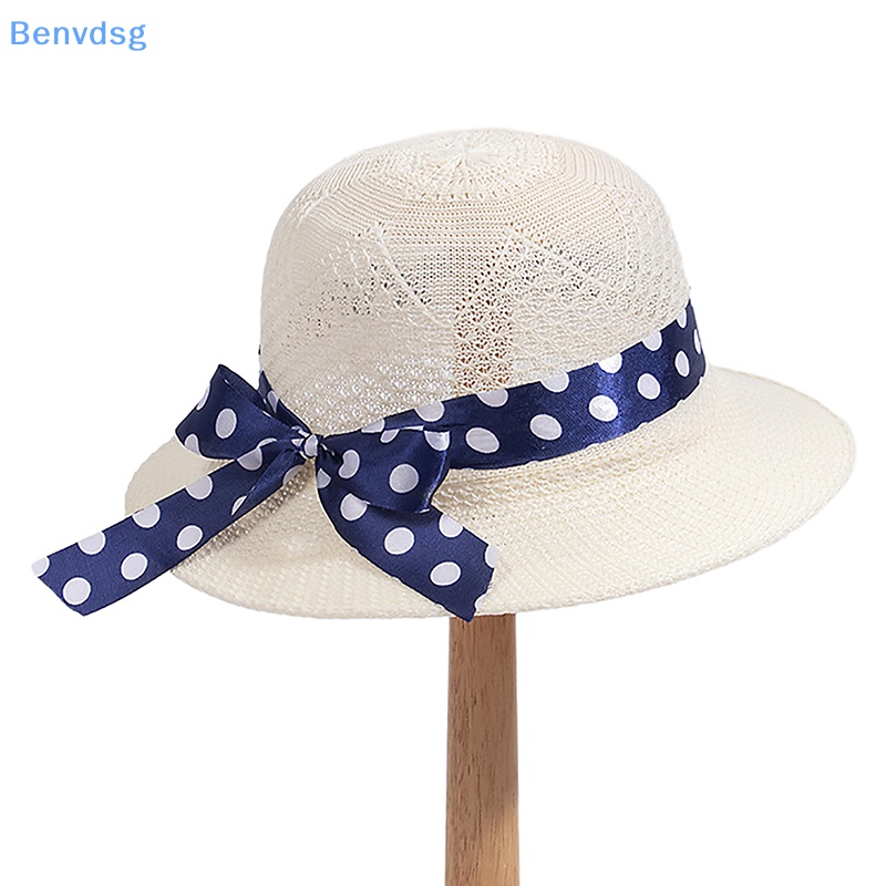 Benvdsg &gt; Mũ Rơm Đi Biển Khoét Rỗng In Họa Tiết Chấm Bi Phối Ruy Băng Retro Mùa Hè Cho Bé Gái Sơ Sinh well