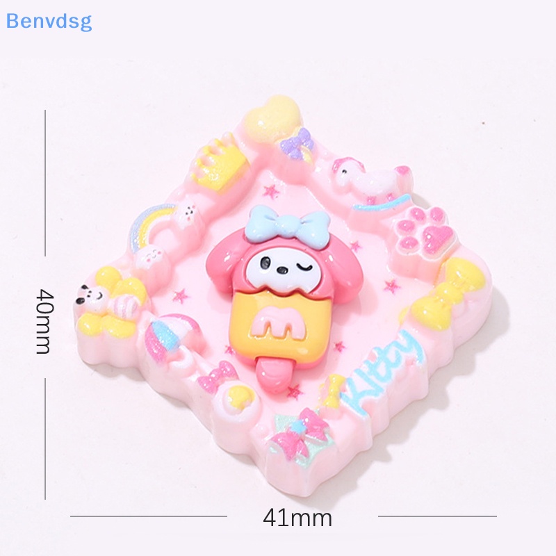 > Phụ Kiện Khung Ảnh Hình Động Vật Hoạt Hình Kuromi Melody Bằng Nhựa Resin Cho Ốp Điện Thoại