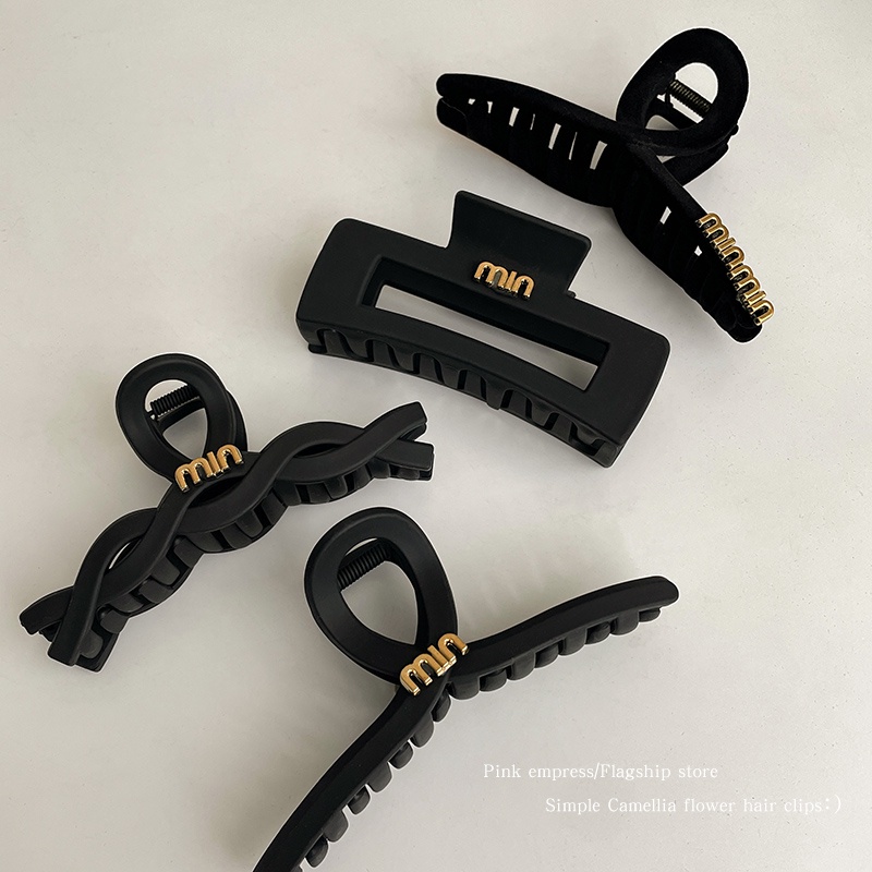 Bộ Sưu Tập Kẹp Tóc Màu Đen Nhám Phiên Bản Hàn Quốc Mới