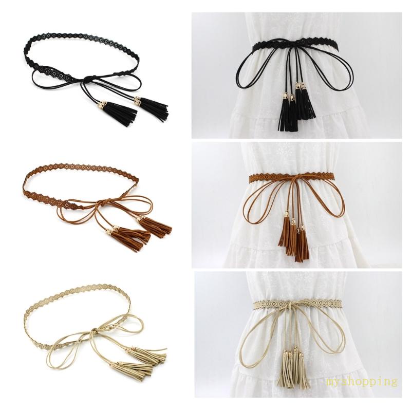 Thắt Lưng Bện Dây Mỏng Điều Chỉnh Được Màu Sắc Tùy Chọn Phong Cách Bohemian Cổ Điển Cho Nữ