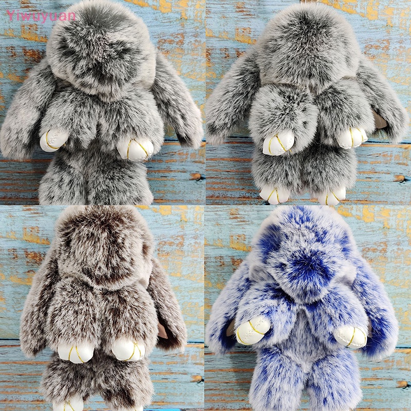 < Yiwuyuan > Móc Khóa Thỏ Lông Xù Nữ Tính Mới