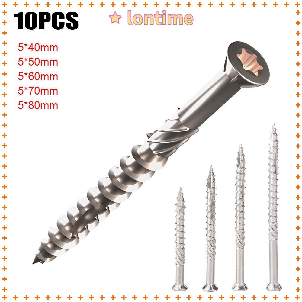 Bộ 10 Vít Cắt Rãnh Torx Bằng Thép Không Gỉ 410